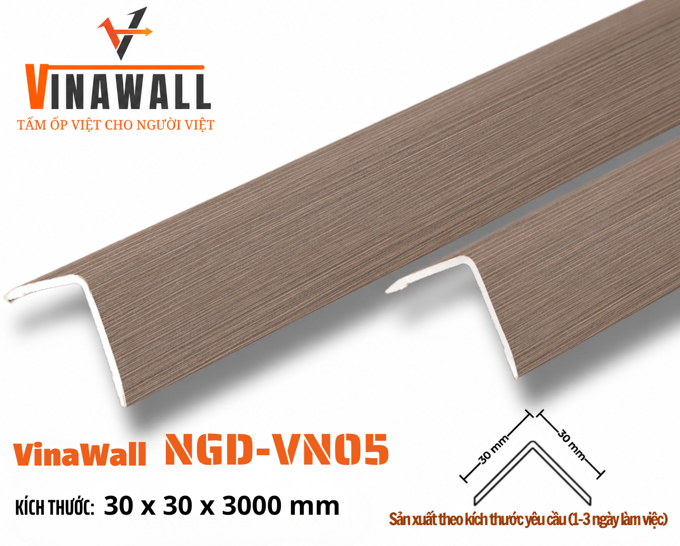 NẸP GÓC DƯƠNG VÂN GỖ GHI TỐI NGD-VN05